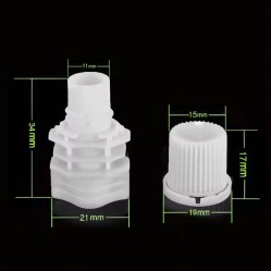 cheapest 8.6mm standard plastic spout cap with double rail for auto filling machine  cheapest 8.6mm standard plastic spout cap with double rail for auto filling machine